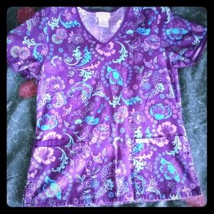 Purple Cherokee Scrub Top
